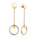 Refined Gilded Silver Chain Earrings With Natural Amber The Palazzo, image 