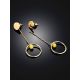 Refined Gilded Silver Chain Earrings With Natural Amber The Palazzo, image , picture 2