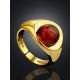 Boho Chic Style Gilded Silver Amber Ring The Palazzo, Ring Size: Adjustable, image , picture 2