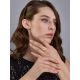 Stylish Rose Gold Plated Silver Amber Ring The Palazzo, Ring Size: Adjustable, image , picture 4