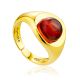 Boho Chic Style Gilded Silver Amber Ring The Palazzo, Ring Size: Adjustable, image 