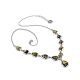 Refined Silver Necklace With Green Amber The Fiori, image , picture 3