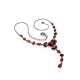 Refined Silver Necklace With Cognac Amber The Josephine, image , picture 5