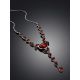 Refined Silver Necklace With Cognac Amber The Josephine, image , picture 3