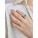 Chic Silver Turquoise Ring, Ring Size: 8.5 / 18.5, image , picture 3
