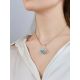 Silver Cut Out Sphere Harmony Pendant With Turquoise, image , picture 3