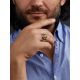 Statement Men's Ring With Green Amber In Sterling Silver The Cesar, Ring Size: / 22.5, image , picture 4