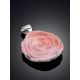 Chic Rose Motif Silver And Oyster Shell Pendant, image , picture 2