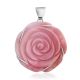 Charming Rose Motif Oyster Shell Pendant, image 