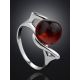 Sterling Silver Ring With Cognac Amber The Aldebaran, Ring Size: 11 / 20.5, image , picture 2