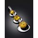 Lemon Amber Dangle Pendant In Silver The Orion, image , picture 3