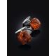 Silver Cufflinks With Cognac Amber The Copenhagen, image , picture 2