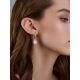 Rose Motif Silver And Spiny Oyster Shell Dangle Earrings, image , picture 3