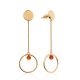 Refined Rose Gold-Plated Silver Chain Earrings With Amber The Palazzo, image 