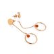 Refined Rose Gold-Plated Silver Chain Earrings With Amber The Palazzo, image , picture 3