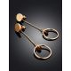 Refined Rose Gold-Plated Silver Chain Earrings With Amber The Palazzo, image , picture 2