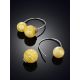 Trendy Silver Threader Earrings With Natural Amber Beads The Palazzo, image , picture 2