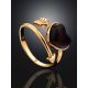 Cupid Ring With Cherry Amber Heart, Ring Size: 13 / 22, image , picture 2