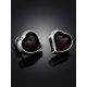 Cute Amber Heart-Shaped Stud Earrings, image , picture 2