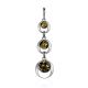 Green Amber Dangle Pendant In silver The Orion, image 