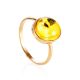 Natural Amber With Fossil Insect Ring The Clio, Ring Size: 8 / 18, image 
