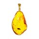 Organic Shape Amber With Fossil Insects Pendant The Clio Collection, image 