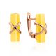 Gold Plated Earrings With Honey Amber The Scandinavia, image 