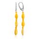 White Amber Dangle Earrings In Sterling Silver The Bohemia, image 