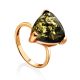 Bright Amber Ring In Gold-Plated Silver The Etude, Ring Size: 13 / 22, image 