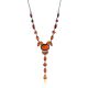 Refined Silver Necklace With Cognac Amber The Josephine, image 