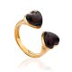 Cute Amber Heart Ring, Ring Size: 4 / 15, image 