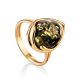 Golden Ring With Amber Centerpiece, Ring Size: 9.5 / 19.5, image 