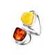 Bold Amber Ring The bella Terra, Ring Size: Adjustable, image , picture 3