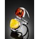 Bold Amber Ring The bella Terra, Ring Size: Adjustable, image , picture 2