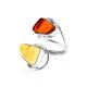 Boho Chic Amber Ring The Bella Terra, Ring Size: Adjustable, image , picture 3