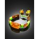 Colorful Leather Slider Bracelet With Amber, image , picture 2