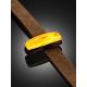 Stylish Leather Bracelet With Amber And Wood, image , picture 2