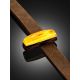 Stylish Leather Bracelet With Amber And Wood, image , picture 2