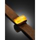 Handcrafted Leather Bracelet With Amber And Wood, image , picture 2