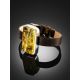 Designer Leather Bracelet With Natural Amber, image , picture 2