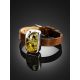 Grunge Style Leather And Amber Bracelet, image , picture 2