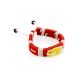 Bright Leather Slider Bracelet With Natural Amber Stone, image , picture 3