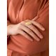 Pinkish Leather Ring With Amber Centerstone, Ring Size: Adjustable, image , picture 4