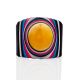 Colorful Leather Cuff Bracelet With Amber Centerstone, image , picture 3