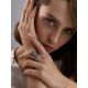 Dragon Design Silver Amber Ring, Ring Size: Adjustable, image , picture 3