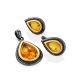 Classy Drop Shaped Amber Earrings, image , picture 4