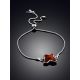 Chic Butterfly Motif Amber Slider Bracelet, image , picture 2