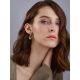Fashionable Lemon Colored Amber Dangle Earrings, image , picture 3