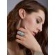 Boho Style Larimar Ring The Bella Terra, Ring Size: Adjustable, image , picture 3