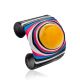 Colorful Leather Cuff Bracelet With Amber Centerstone, image 